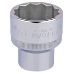 Elora 24509 1.3/16" 1/2" Square Drive Bi-hexagon Socket