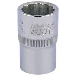 Elora 24830 3/8 1/2 Square Drive Whitworth Bi-hexagon Socket