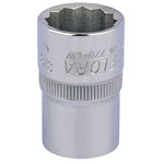 Elora 24830 3/8" 1/2" Square Drive Whitworth Bi-hexagon Socket