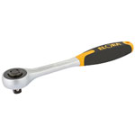 Elora 25408 200mm 1/2 Square Drive Push Through Soft Grip Reversible Ratchet