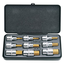 Elora 66202 9 Piece Metric Hexagon Socket Bit Set