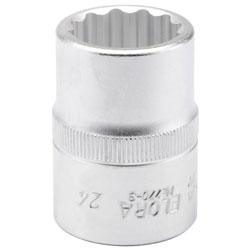 Elora 00723 24mm 3/4 Square Drive Bi-hexagon Socket