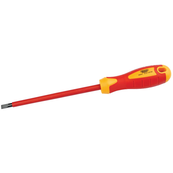 Draper Expert 07487 6.5mm X 150mm Insulated Plain Slot Screwdriver ...