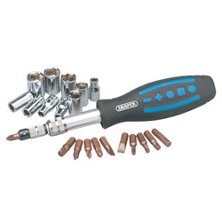 Draper 56784 31 Pce Socket and Bit Set with Flexible Shaft Driver