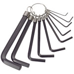 Draper 33655 10 Piece Metric Hexagon Key Set On A Ring