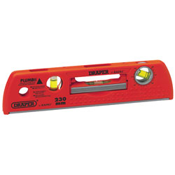 Draper 69608 225mm Site Dual View Spirit Level w Magnetic Base & Mini Level