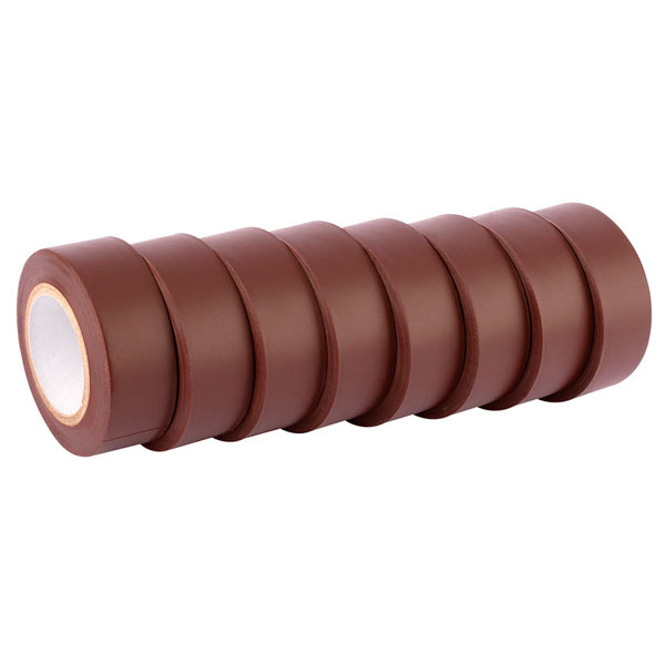  90085 10mx19mm Brown Insulation Tape to BSEN60454/TYPE2 Pack Of 8