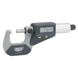 Draper Expert 46599 Dual Reading Digital External Micrometer - 0-25mm/0-1