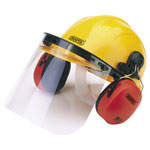 Draper 69933 Safety Helmet with Ear Muffs and Visor