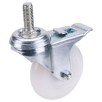 Draper 65501 75mm Dia. Swivel Bolt Fixing Nylon Wheel with Brake - S.w.l. 70kg