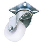 Draper 65492 50mm Dia. Swivel Plate Fixing Nylon Wheel - S.w.l. 50kg