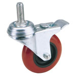 Draper 65516 75mm Dia. Swivel Bolt Fixing Wheel w Brake - S.w.l. 70kg