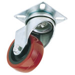 Draper 65513 75mm Dia. Swivel Plate Fixing Polyurethane Wheel - S.w.l. 70kg