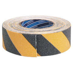 Draper 65440 18m x 50mm Black and Yellow Heavy Duty Safety Grip Tape Roll