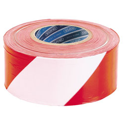 Draper 66041 75mm x 500m Red & White Barrier Tape Roll