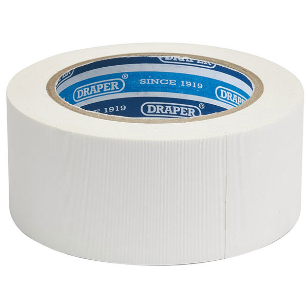 Draper 49431 30m x 50mm White Duct Tape Roll