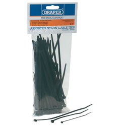 Draper 28886 75 Piece Nylon Assorted Cable Tie Pack | Rapid Electronics