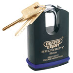 Draper Expert 64197 50mm Heavy Duty Stainless Steel Padlock & 2 Keys