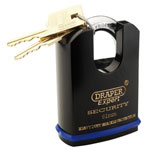 Draper Expert 64198 61mm Heavy Duty Stainless Steel Padlock & 2 Keys