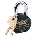 Draper Expert 64206 63mm Heavy Duty Stainless Steel Padlock & 2 Keys