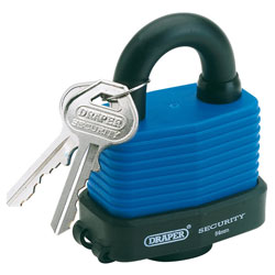 Draper 64178 54mm Weatherproof Laminated Steel Padlock and 2 Keys