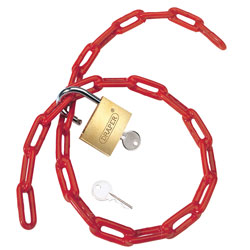 Draper 55818 Padlock and PVC Coated Steel Chain