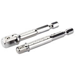 Draper 50087 1/4 Hexagon x 1/4 and 3/8 Square Drive Adaptors