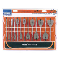 Draper 71281 13 Piece Flat Wood Bit Set