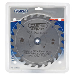 Draper Expert 9476 TCT Saw Blade 210x30mmx24t