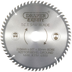 Draper Expert 9478 TCT Saw Blade 210x30mmx60t