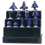 Draper 72892 12 Piece 1/4" Tct Router Bit Set