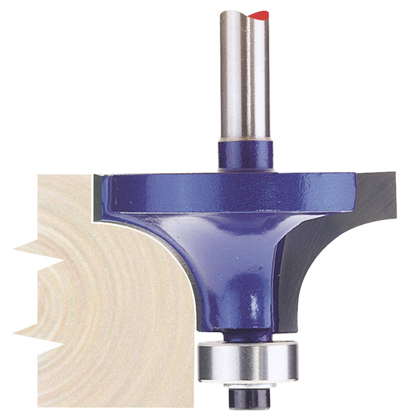  75343 TCT Router Bit 1/4" Rounding 38 x 14mm