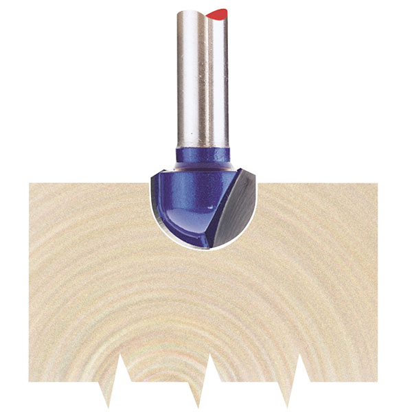  75345 TCT Router Bit 1/4" Core Box 12.7 x 6.35mm