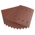 Draper 73524 Pack of Ten 115 x 145mm 80 Grit Aluminium Oxide Sanding Sheets