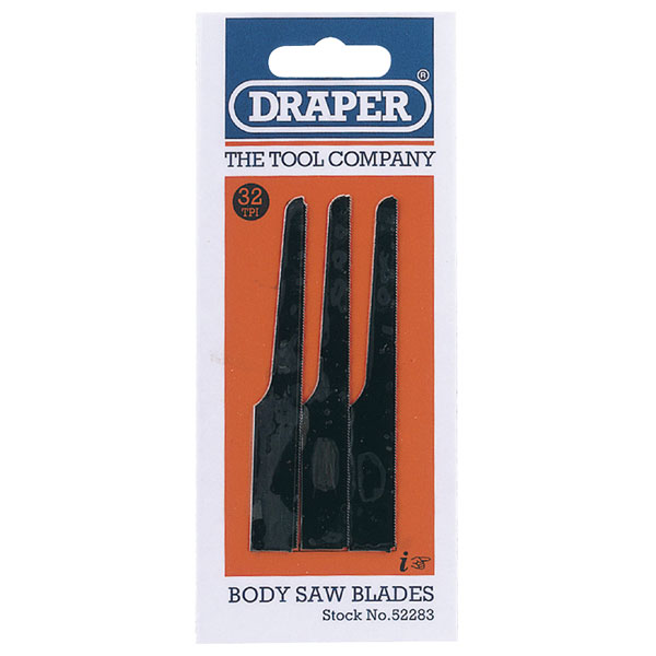 Draper 52283 32 Tpi Air Body Saw Blades (3) | Rapid Electronics