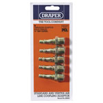 Draper 25835 3/8 Bsp Male Thread Pcl Air Line Adaptor Pack of 5