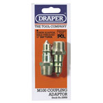 Draper 25858 1/2 Male Thread Air Line Screw Adaptor Connectors Pack of 2