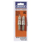 Draper 25860 3/8 Air Line Coupling Integral Adaptor / Tailpiece Pack of 2