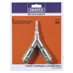 Draper 25855 Pcl Twin Standard Coupling w 2 Male Couplings & 1 Tailpiece Supp