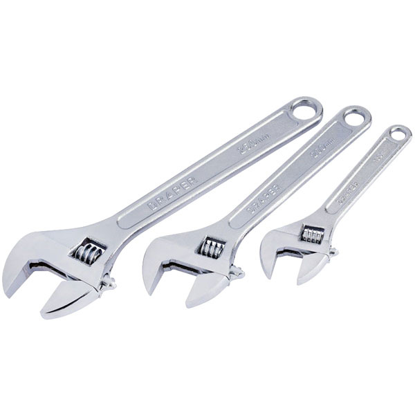 Draper Redline 67642 3 Piece Adjustable Wrench Set