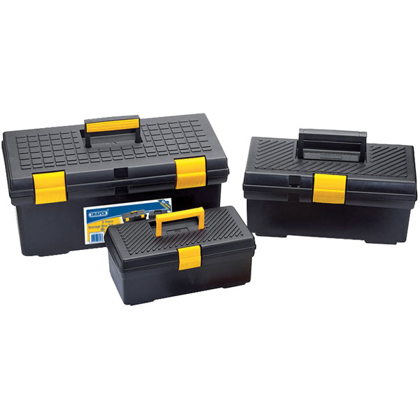 Draper 9263 DIY Series 3 Piece Storage Box Set | Rapid Online