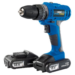 Draper 14602 Storm Force Cordless Hammer Drill with Two Li-ion Batteries 18V