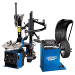 Draper 02152 Tyre Changer with Assist Arm and Wheel Balancer Kit