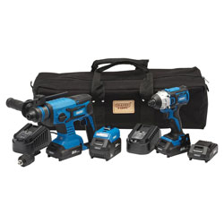 Draper 24021 D20 20V Impact Driver and SDS+ Drill Kit