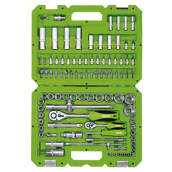 Draper 55318 1/4 and 1/2 Sq. Dr. Metric Tool Kit (100 Piece)