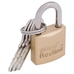 Draper Redline 68019 20mm Brass Cylinder Padlock