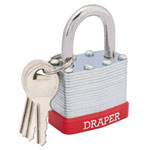 Draper Redline 68767 40mm Laminated Steel Padlock