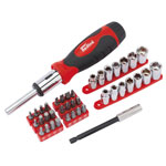 Draper Redline 68835 Ratcheting Screwdriver Socket and Bit Set (40 Piece)