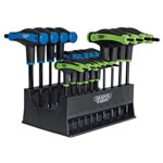 Draper Expert 70388 Soft Grip 'T' Handle Hexagon and Tx Star® End Key Set (20pc)