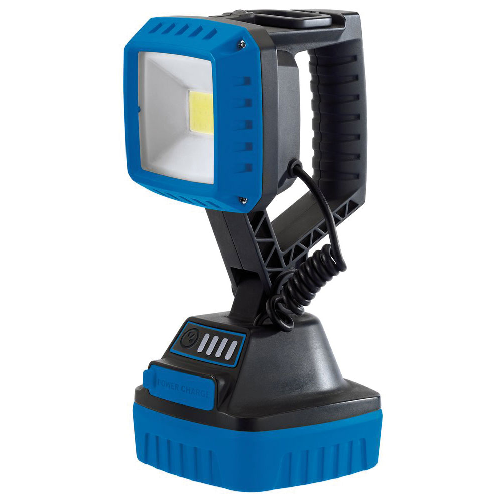 Draper 90032 10W COB LED Rechargeable Work Light 1 000 Lm Blue